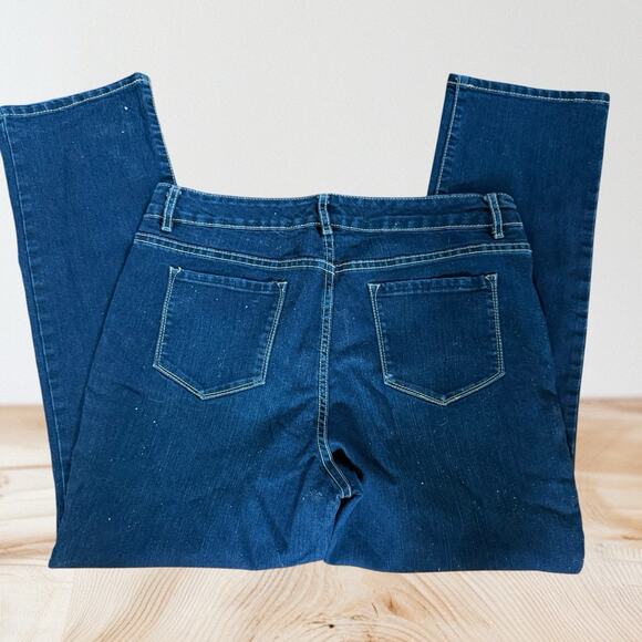 Womens Code Bleu Size 14 Short Womens Chelsea Classic Straight Jeans Dark Wash - Picture 3 of 6